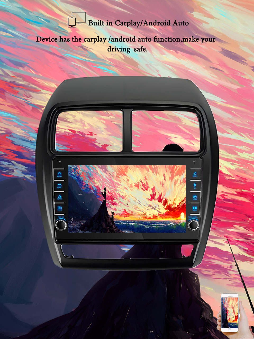 Tablet Danish Mobile & Accessories Photos - 8G+128G Android 14 For Mitsubishi ASX