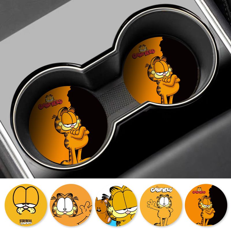 Cartoon Garfield Car Cup Coast - đánh giá và giá Tablet Accessories For Car