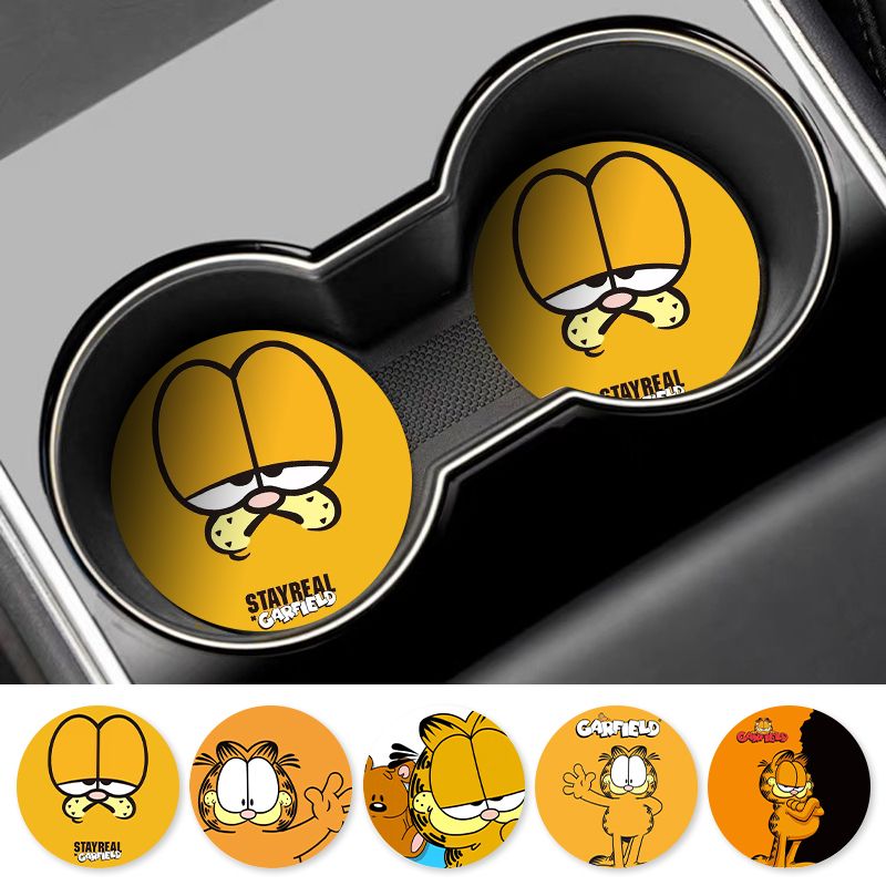 Cartoon Garfield Car Cup Coast - đánh giá và giá Tablet Accessories For Car