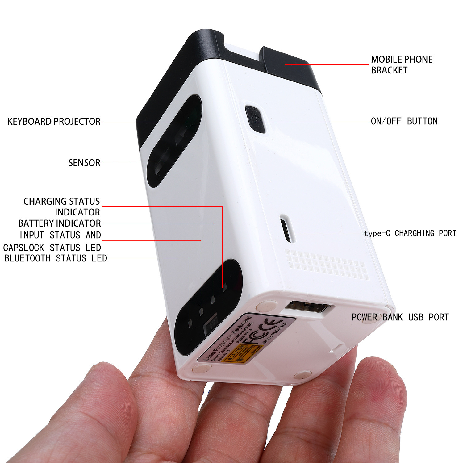 Laser Projection Virtual Keybo - đánh giá và giá Bluetooth Trackpad