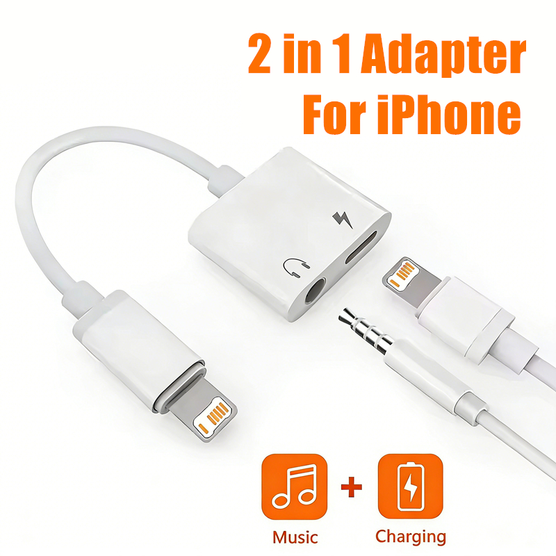 2 in 1 iOS to 3.5mm Jack Audio - đánh giá và giá Wired Earphone Lightning